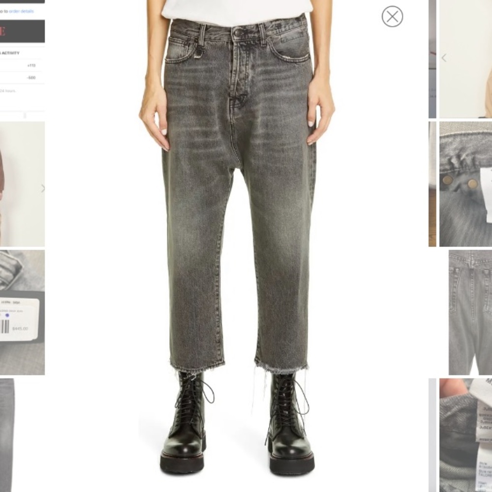 R13 Tailored Drop Jeans - Leyton black in 28